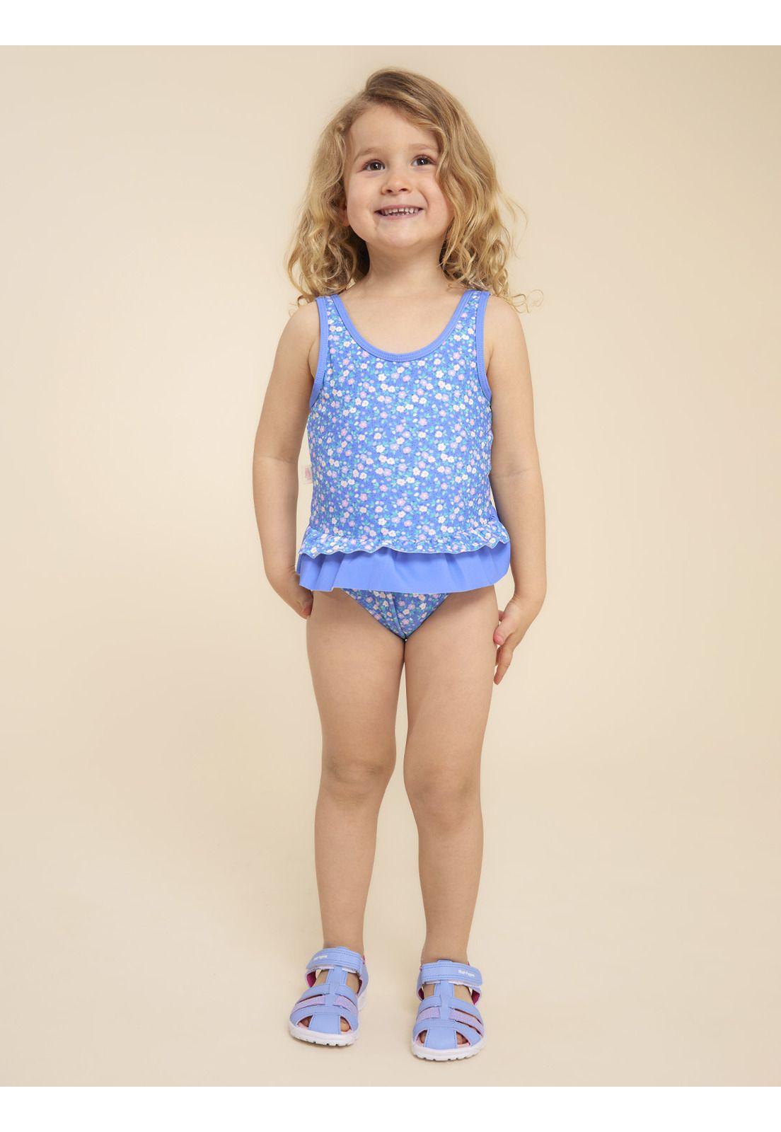 Traje De Baño Niña Nina Azul-1