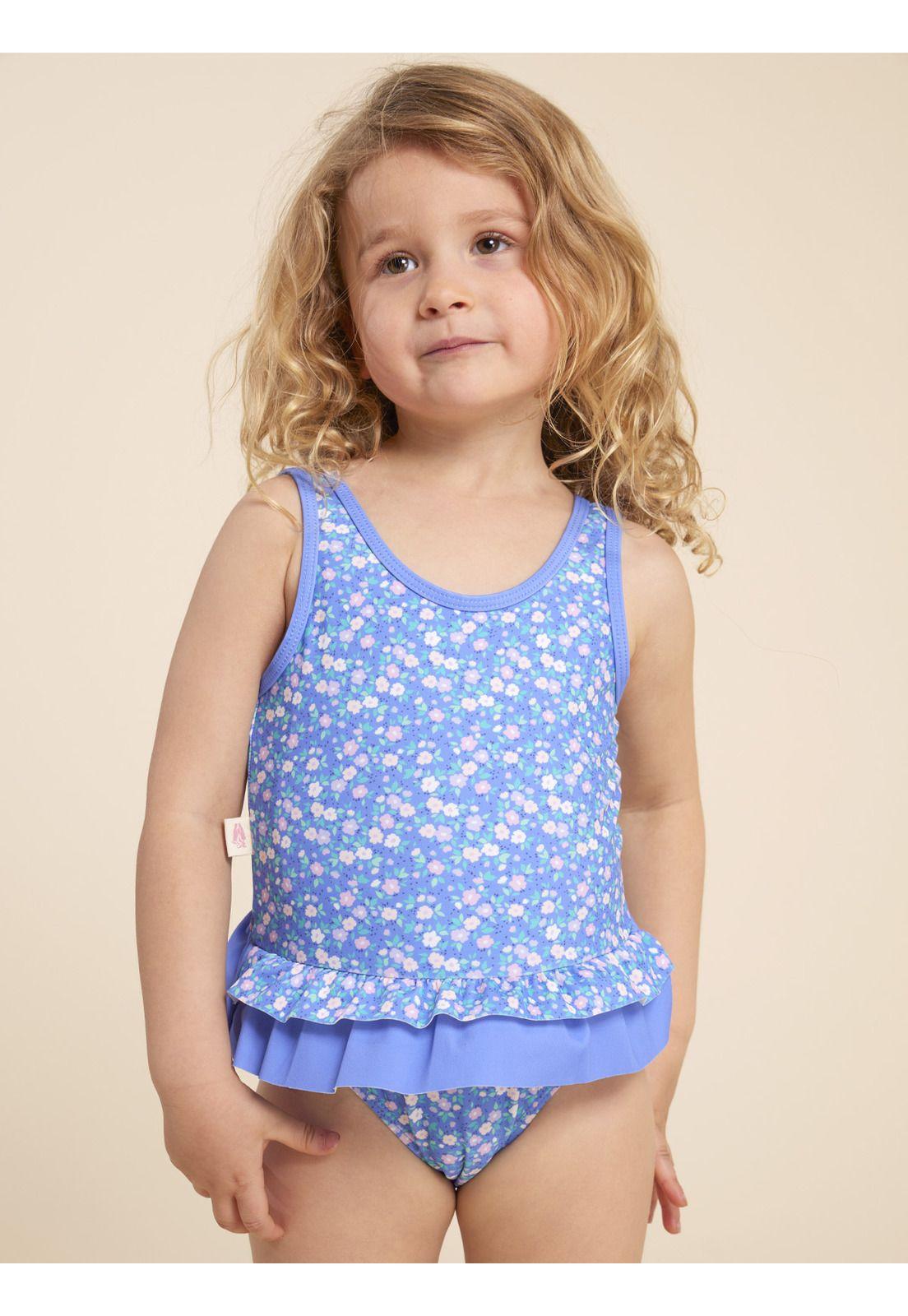 Traje De Baño Niña Nina Azul-3