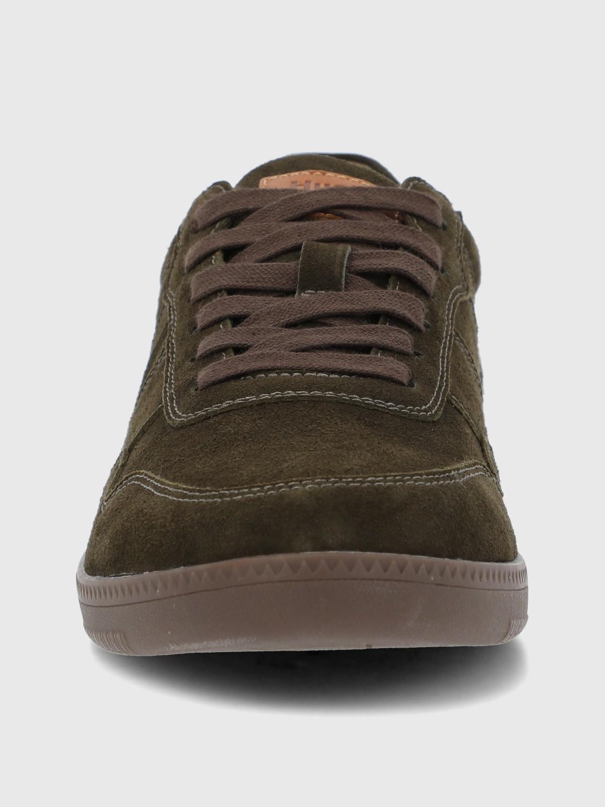 Zapatilla Cuero Hombre Mare Café-3