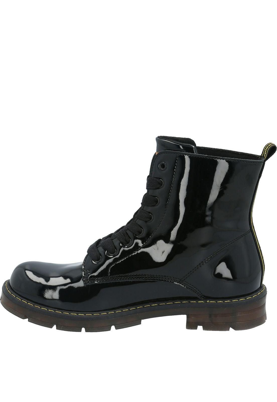 Botin Cuero Mujer Nova Negro-4