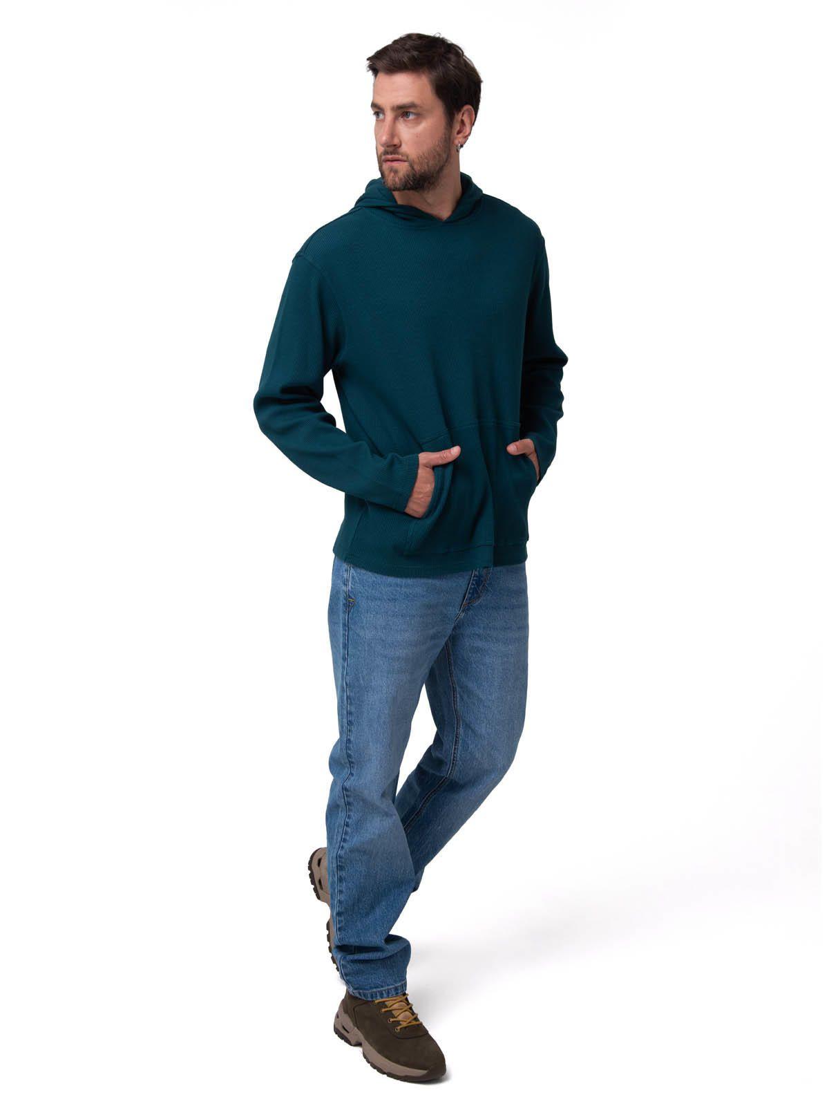 Polerón Hombre Waffle-Knit Verde Oscuro-6