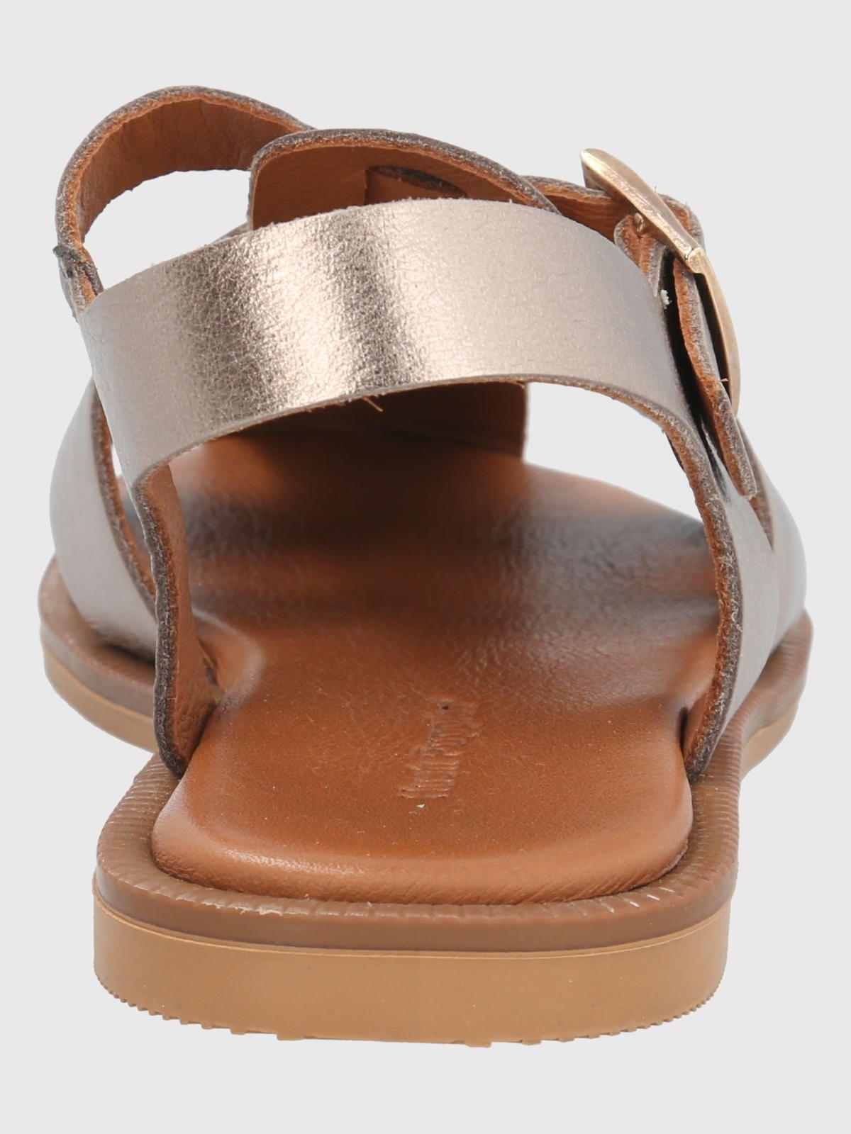 Sandalia Cuero Gris Mujer Tresenda -5