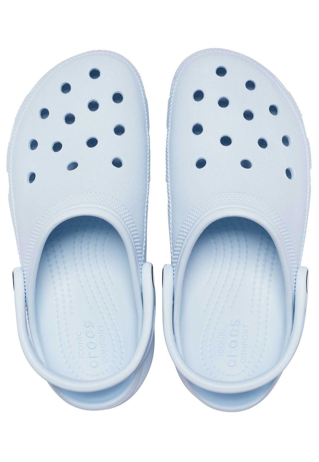 Zueco Crocs Mujer Classic Ptfm Clog Celeste-4