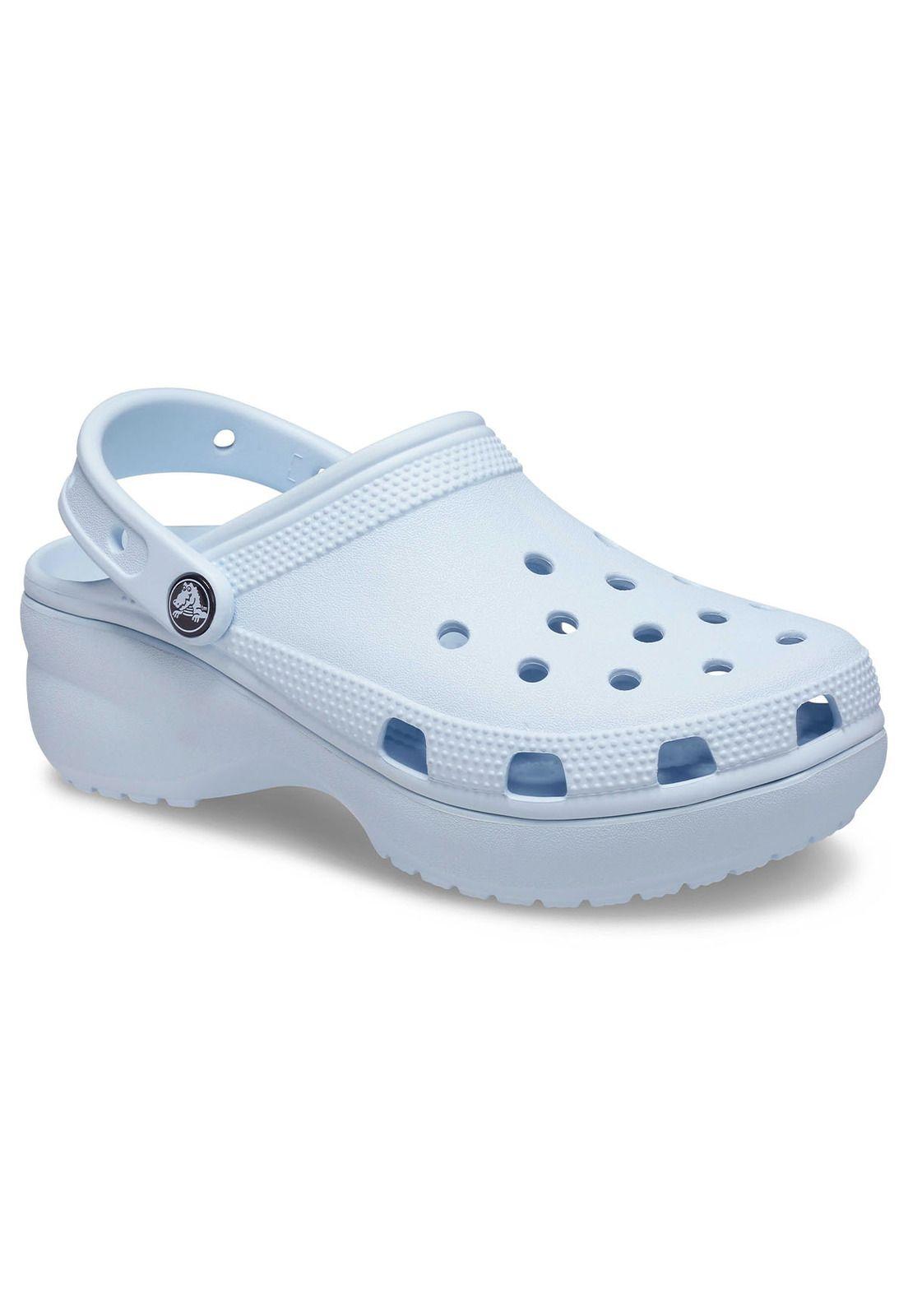 Zueco Crocs Mujer Classic Ptfm Clog Celeste-6