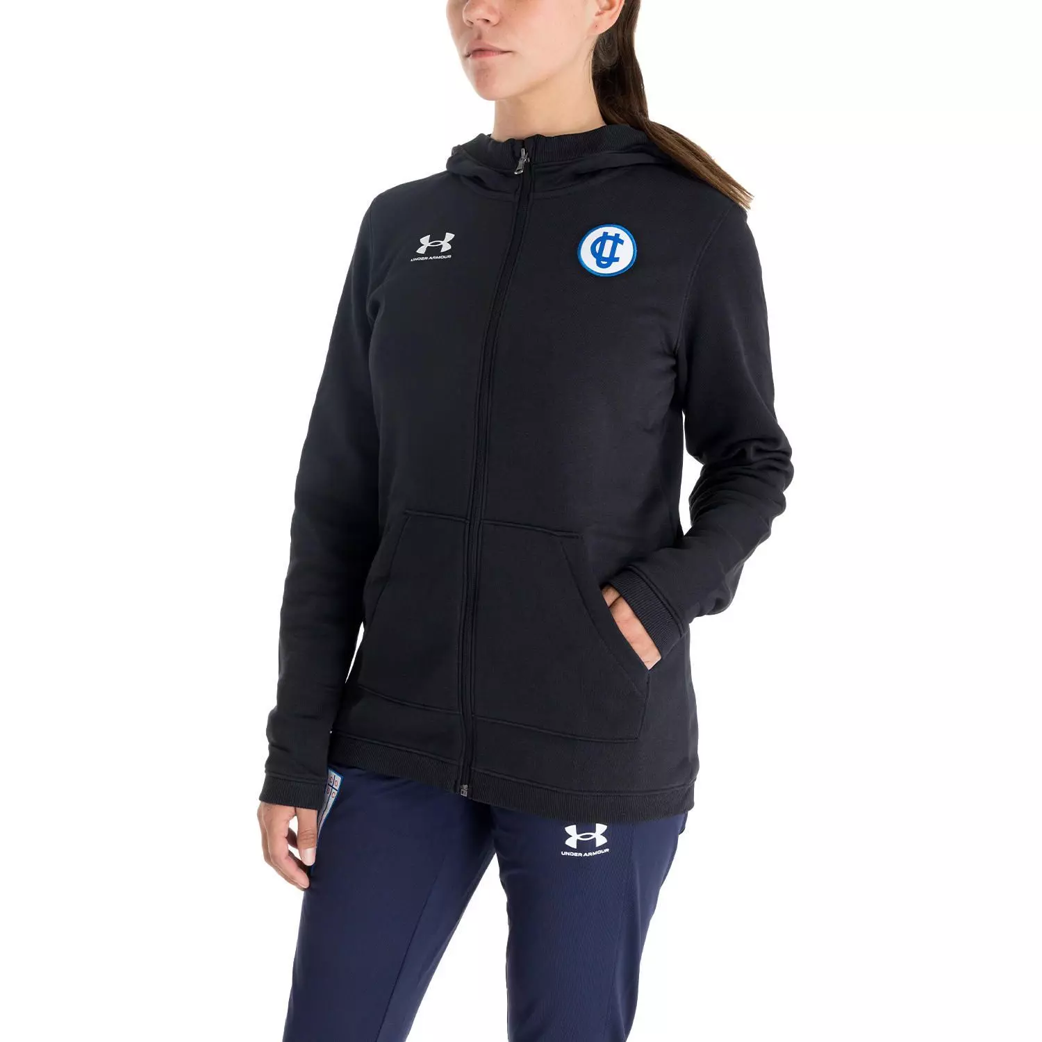Polerón hoodie UC para mujer negro-0