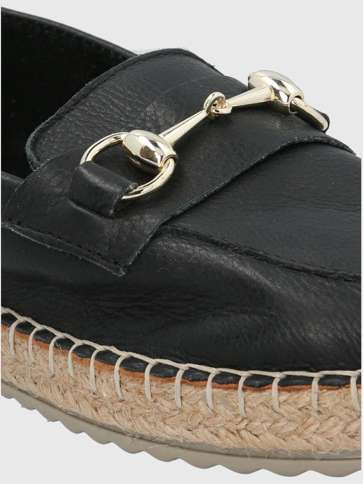 Alpargata Cuero Negro Mujer Edola -6