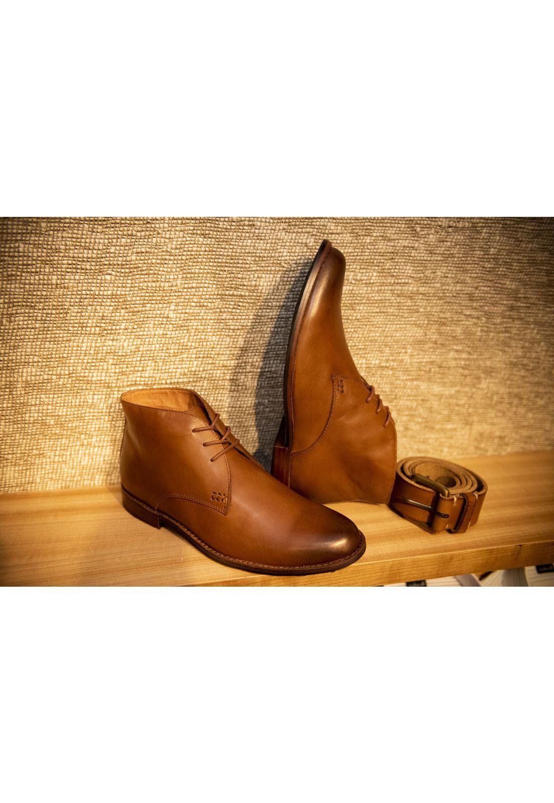 Botin Cuero Smith I Café Hombre-1