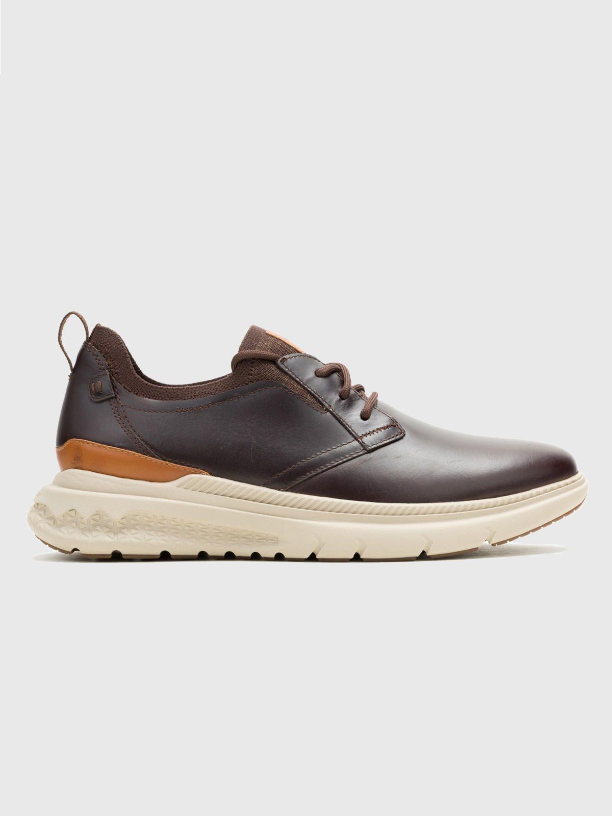 Zapato Cuero Hombre Excel Laceup Café-1