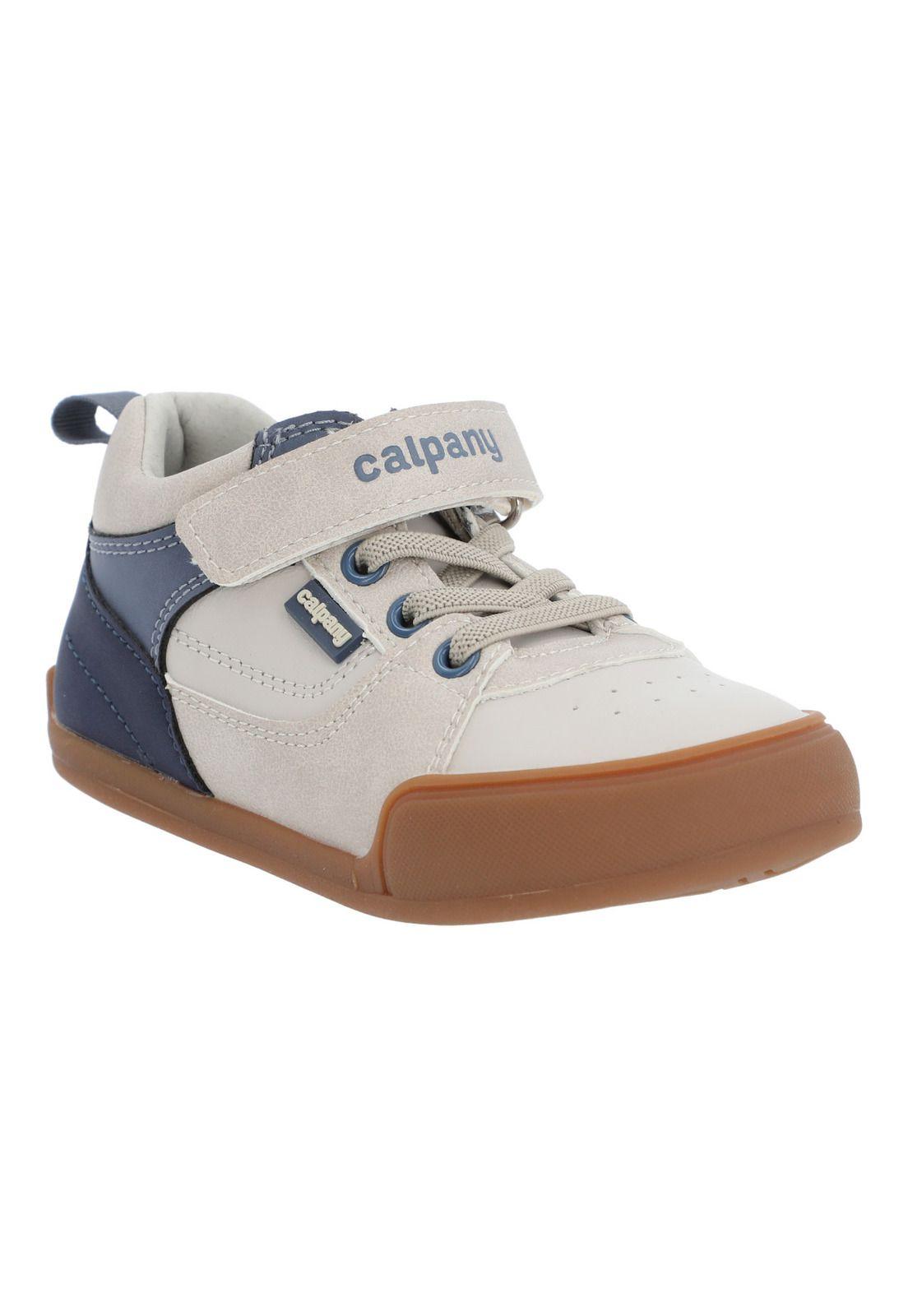 Zapatilla Cuero Ergonómica Nino Kansas Gris Claro-0