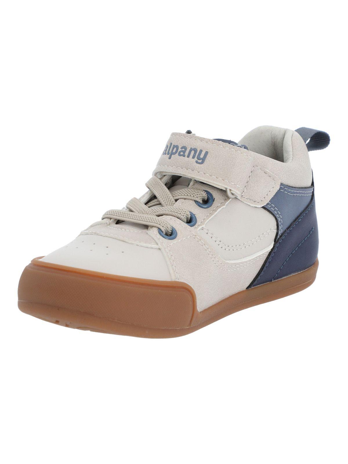 Zapatilla Cuero Ergonómica Nino Kansas Gris Claro-6