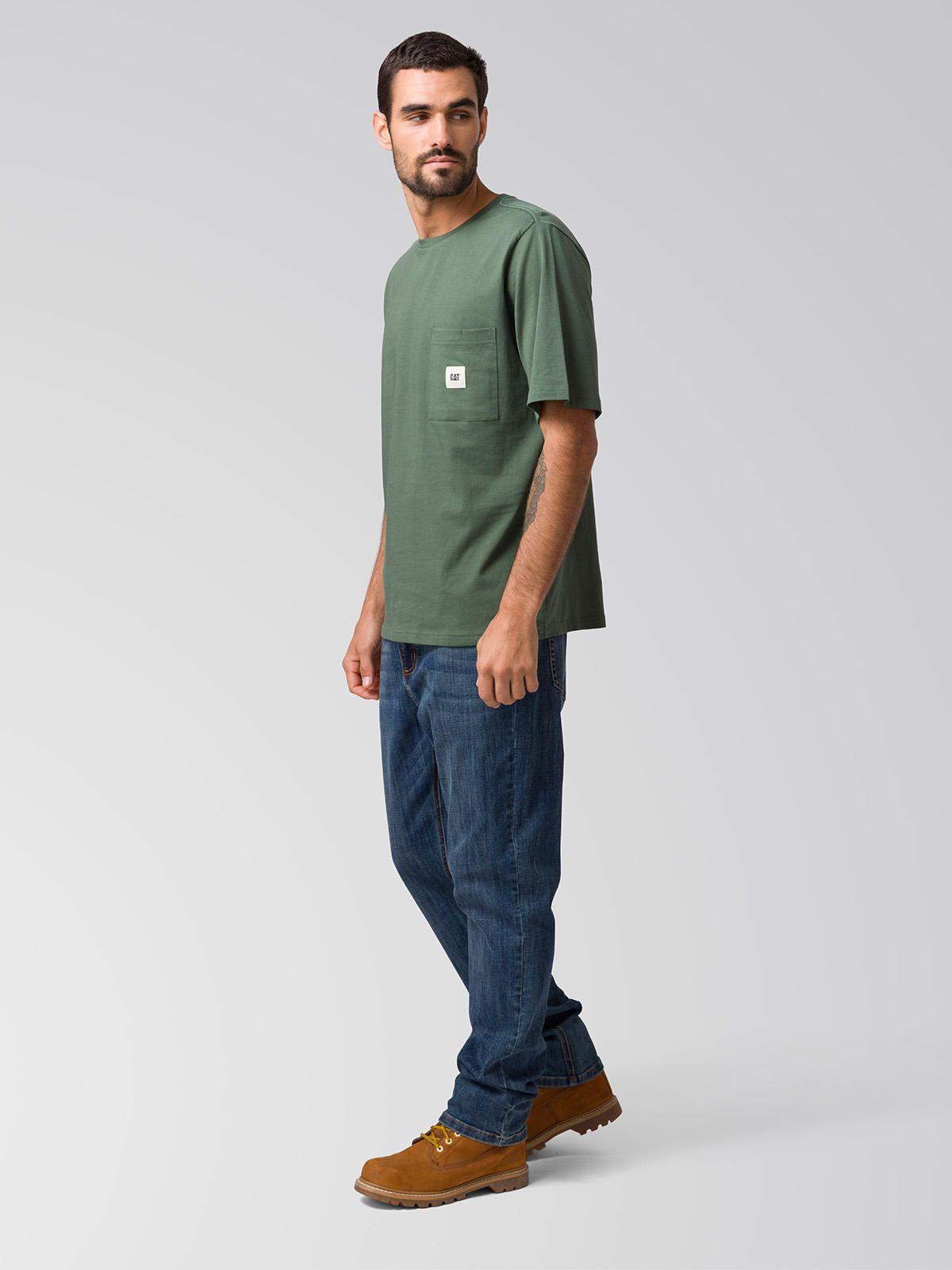 Polera Manga Corta Solid Pocket Label T Hombre Verde-4