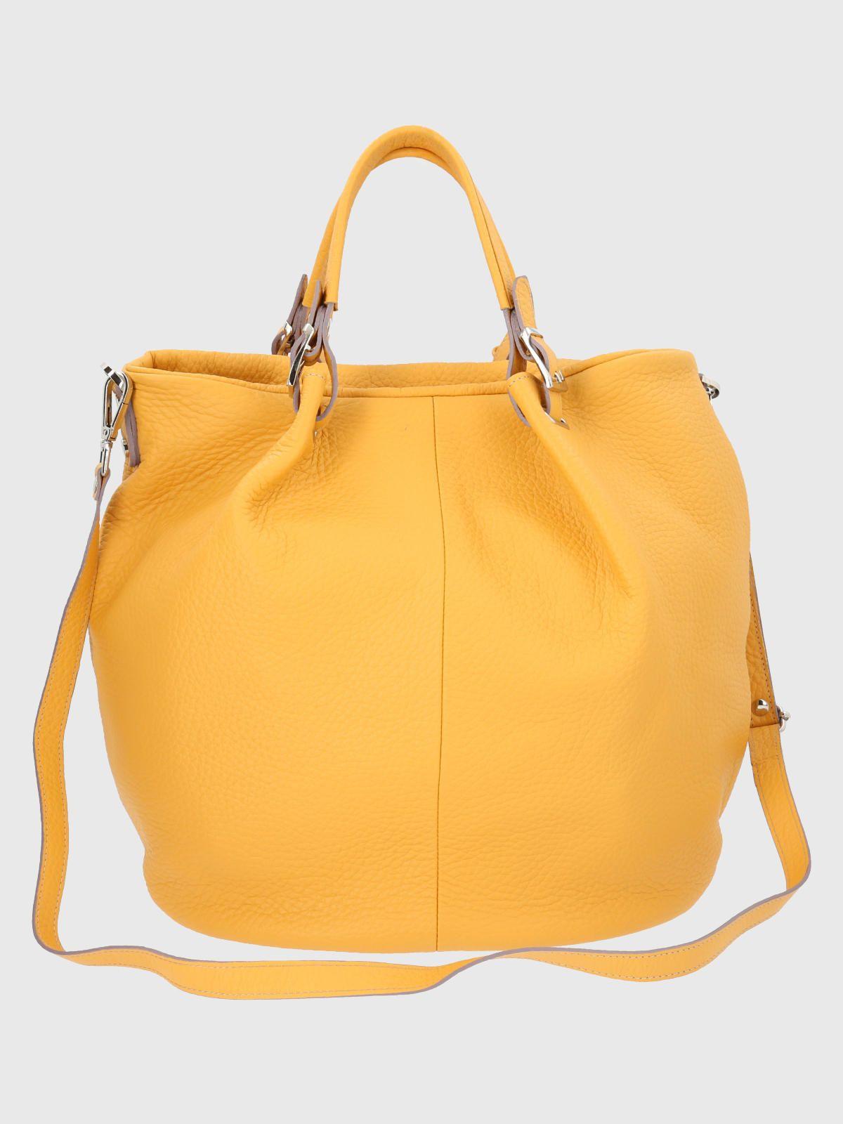 Cartera Italiana Cuero Bettina Amarillo-2