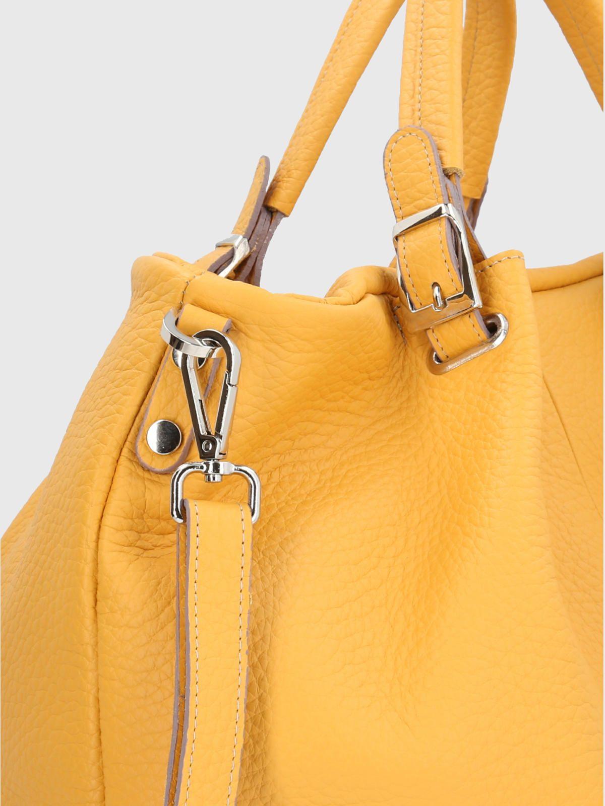 Cartera Italiana Cuero Bettina Amarillo-3