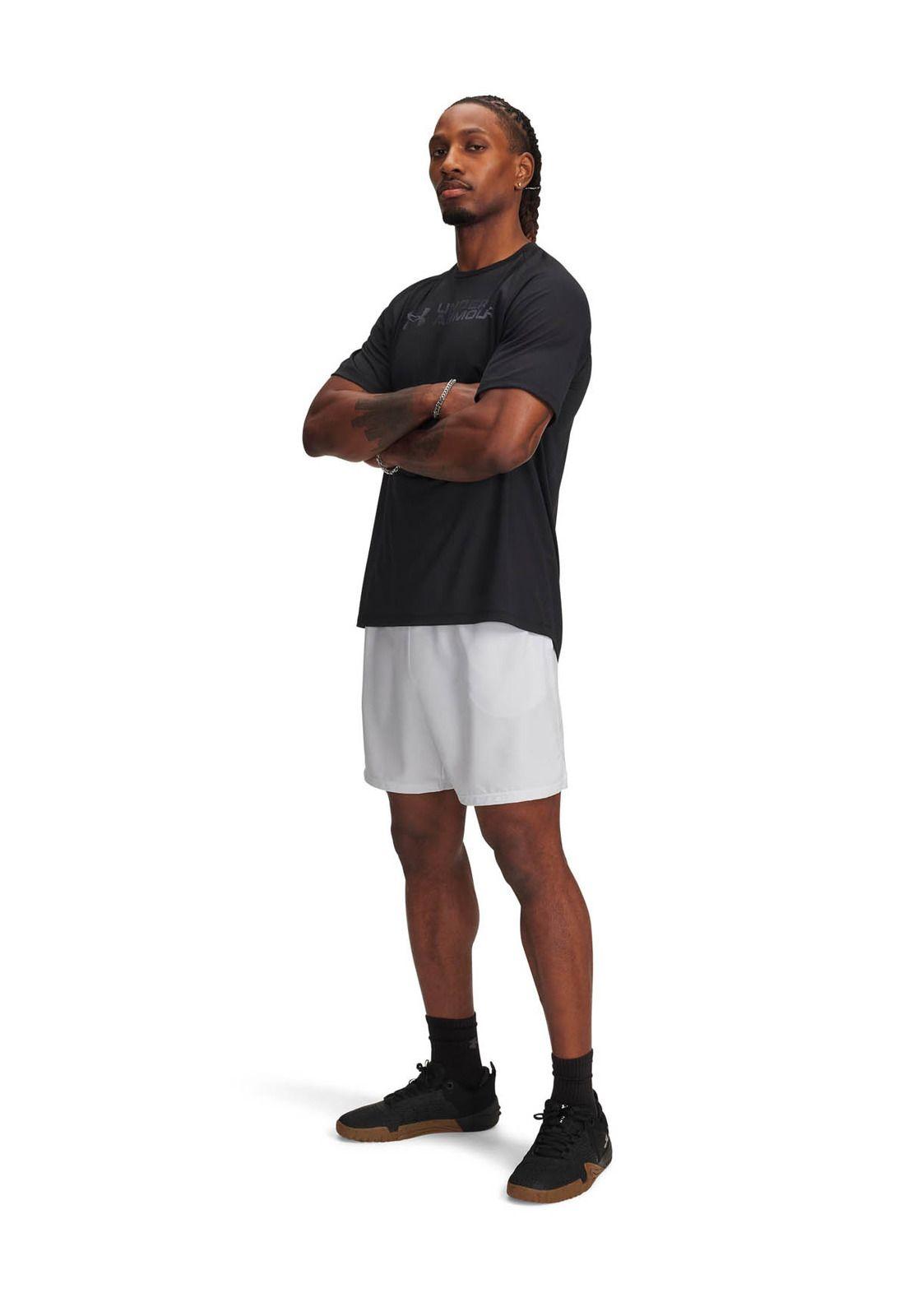 Short Training   hombre Tech Woven Wordmark Gris -3