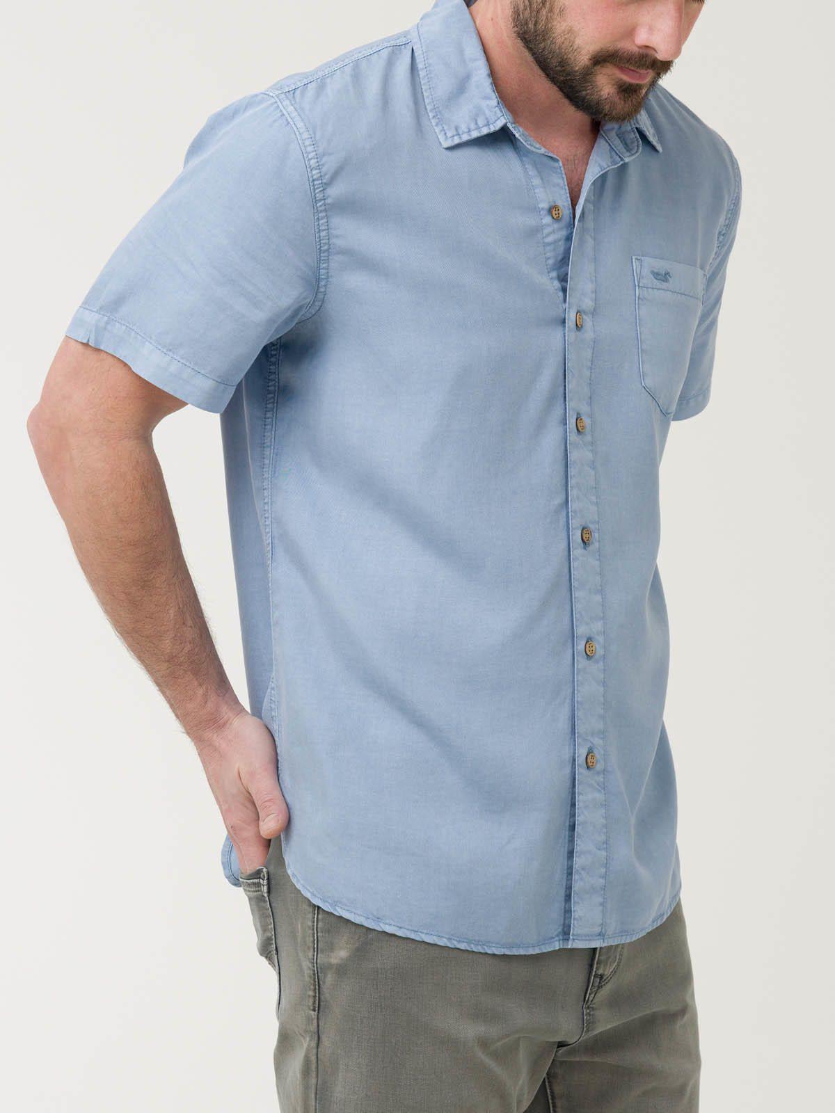 Camisa Algodón Org Hombre Galiton Azul Claro-5