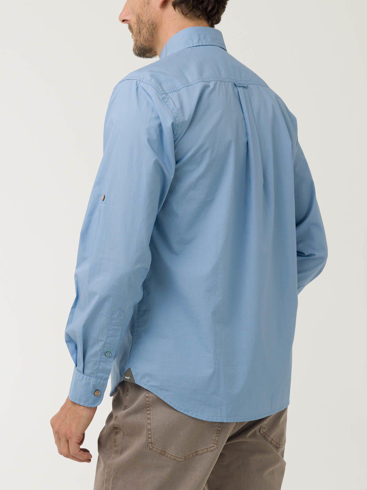Camisa Algodón Org Hombre Galiton Azul Claro-6