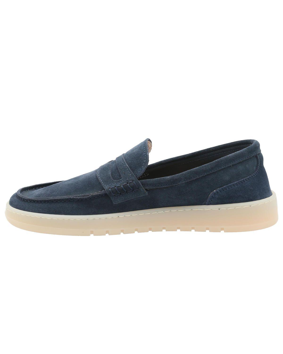 Mocasín Cuero Hombre Galvano Azul -5