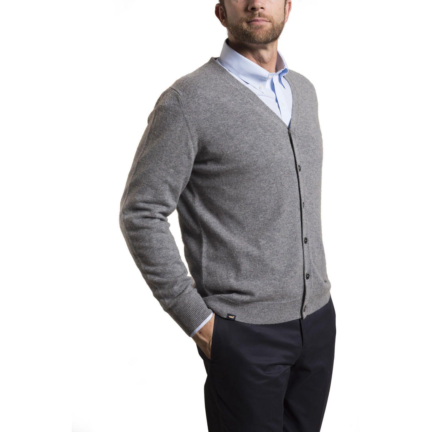 Cardigan Cashmere Rockford Gris-0