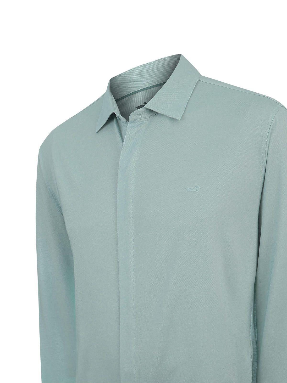 Camisa Algodón Pima Hombre Horizon Verde-3