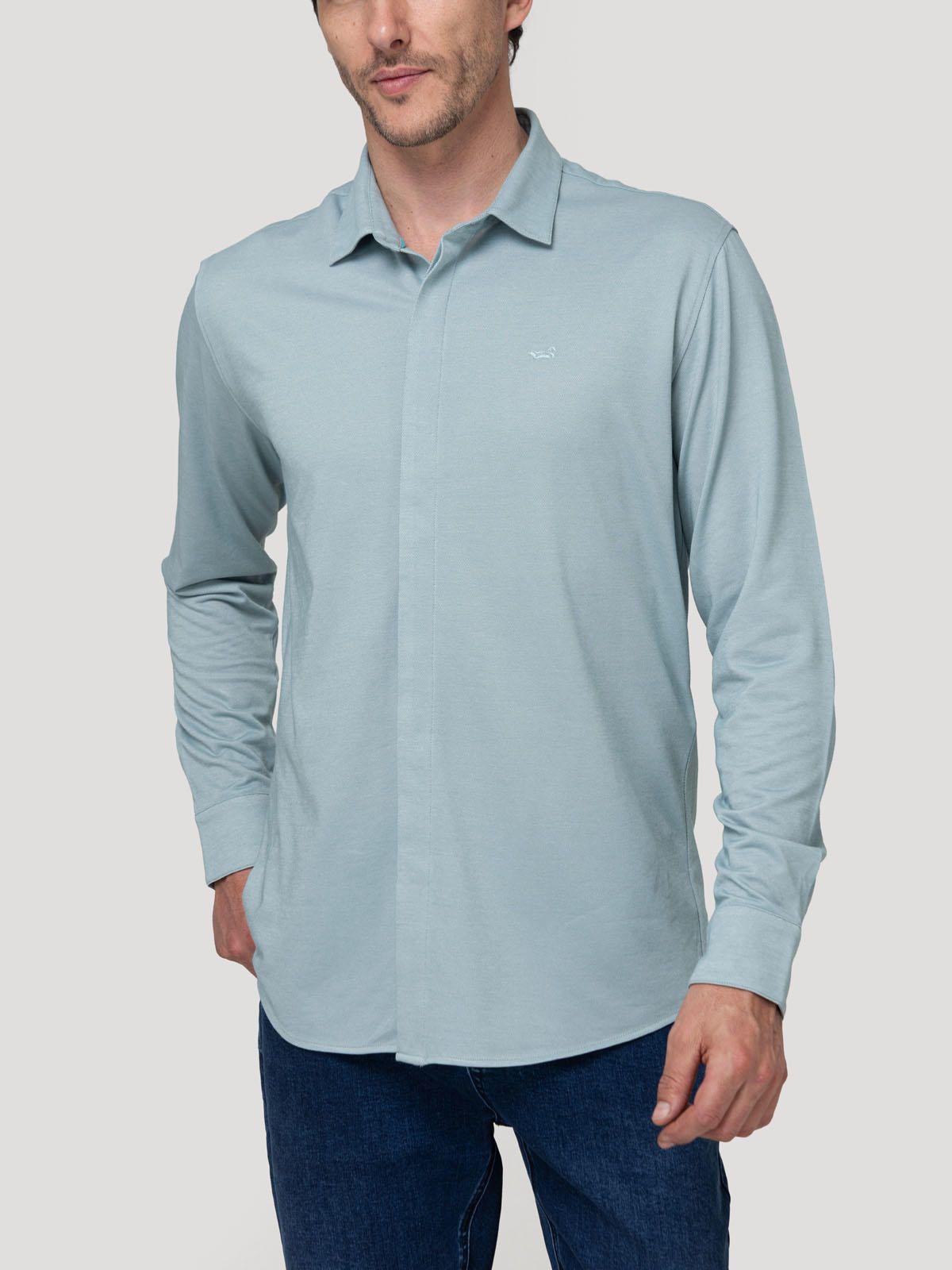 Camisa Algodón Pima Hombre Horizon Verde-4