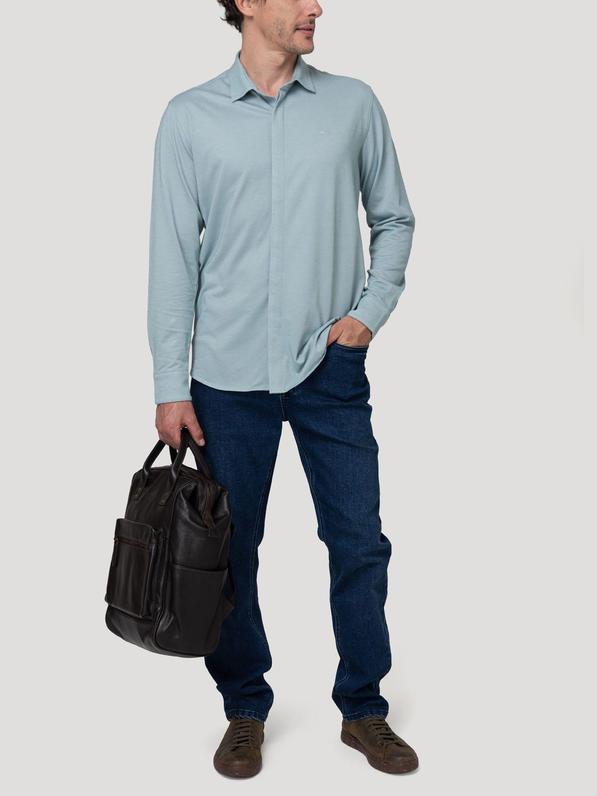 Camisa Algodón Pima Hombre Horizon Verde-7