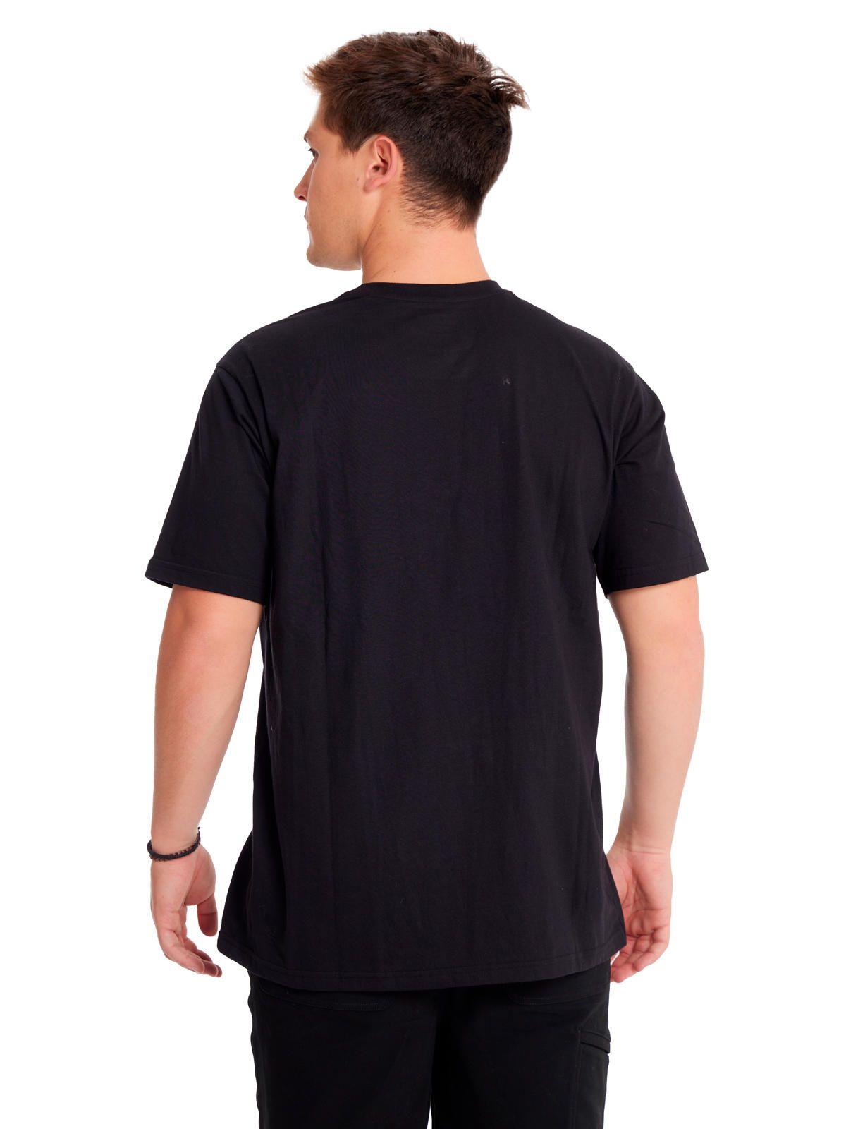 Polera Manga Corta Hombre Cat Logo Tee Negro-3