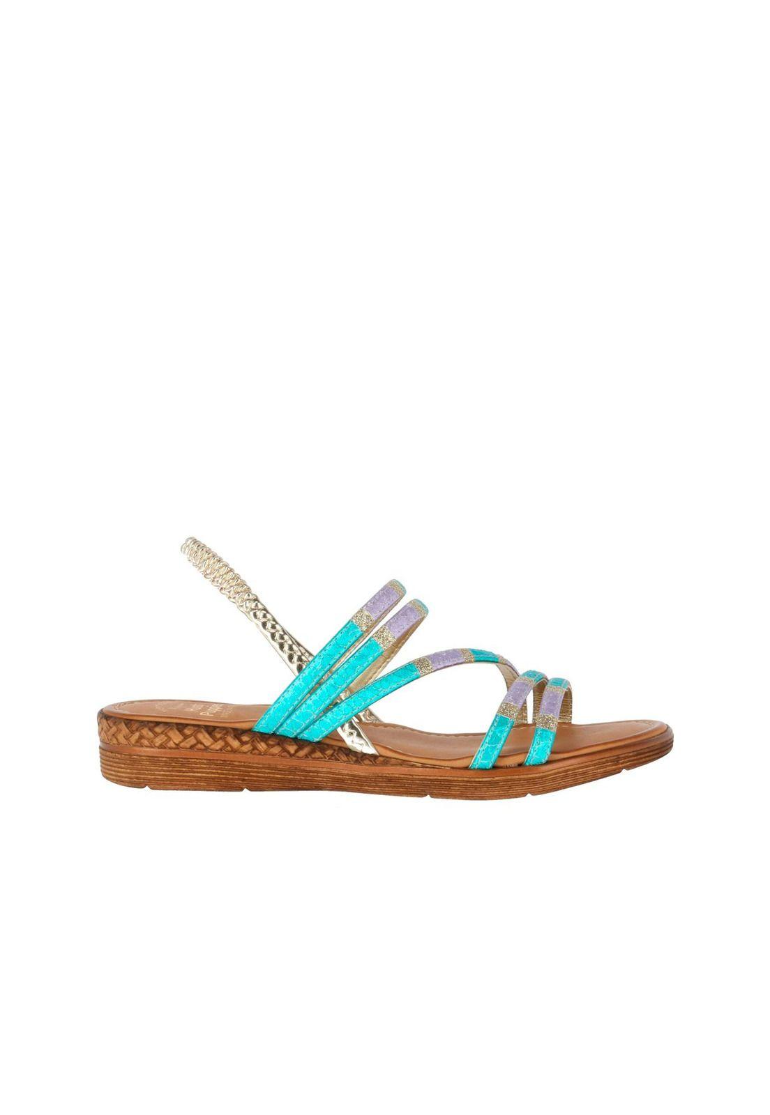 Sandalia  Vesuvio Turquesa-2