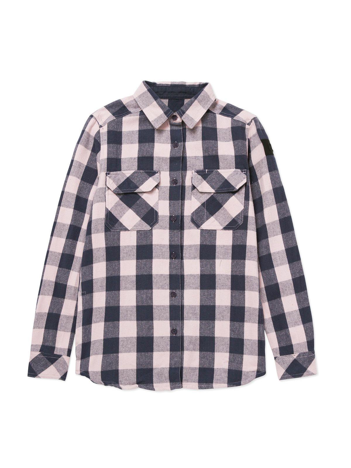 Camisa Manga Larga Mujer Buffalo Check Azul-0