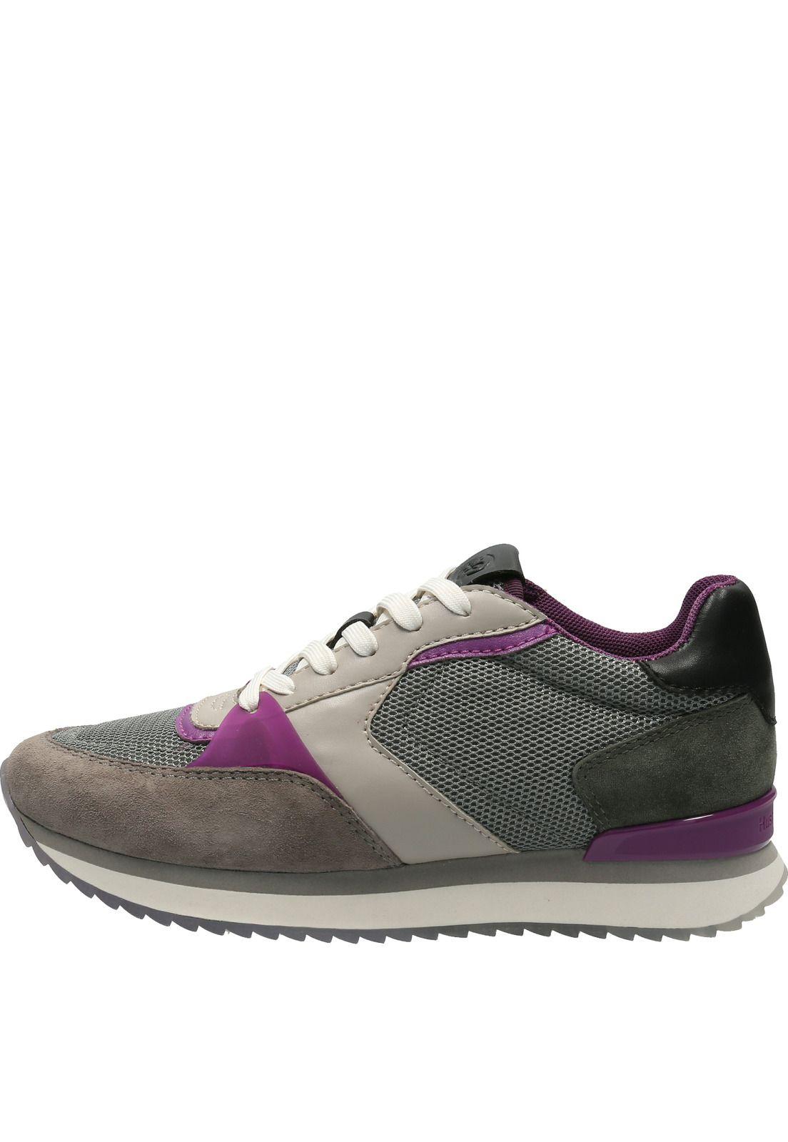 Zapatilla Cuero Mujer Bliss Tulip Gris-4