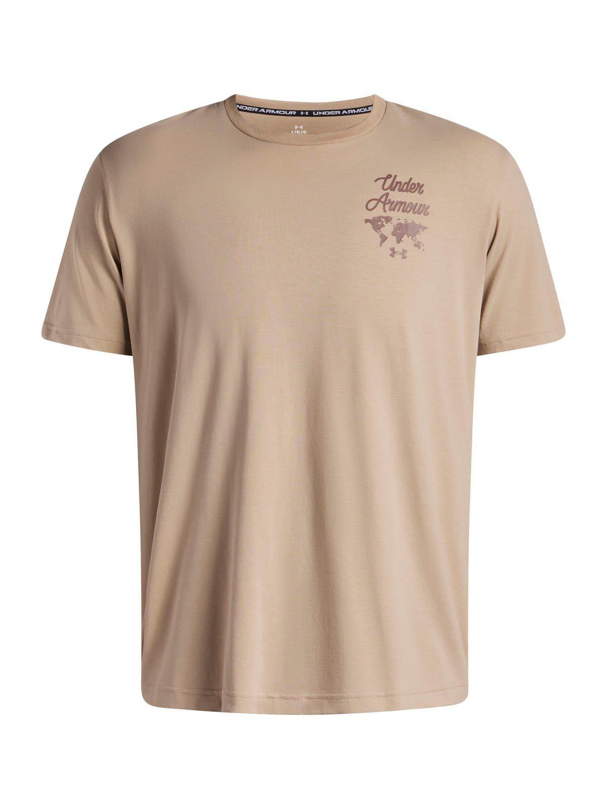 Polera Manga Corta Lifestyle Hombre Sports Wordmark Cafe -0