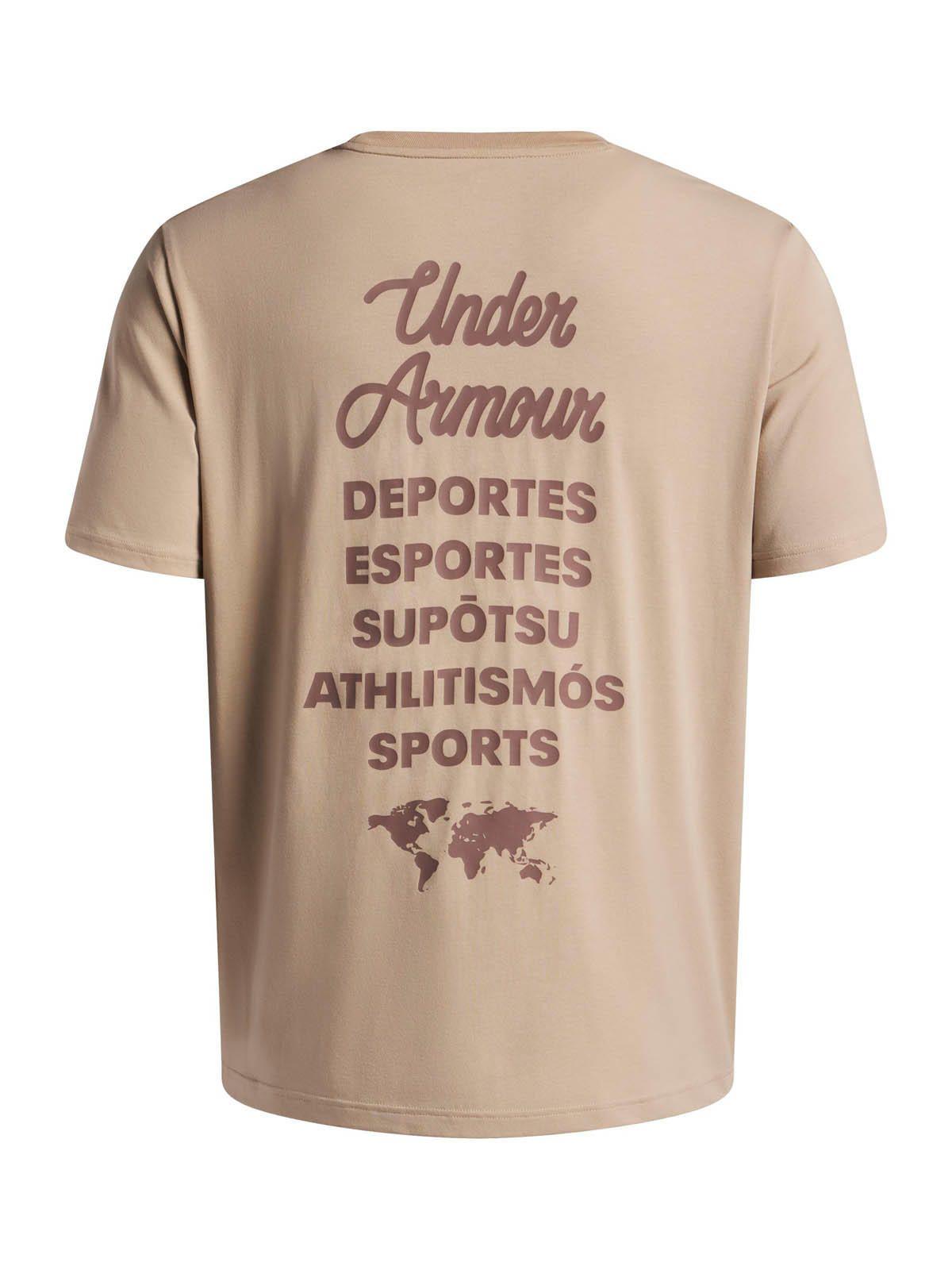 Polera Manga Corta Lifestyle Hombre Sports Wordmark Cafe -1