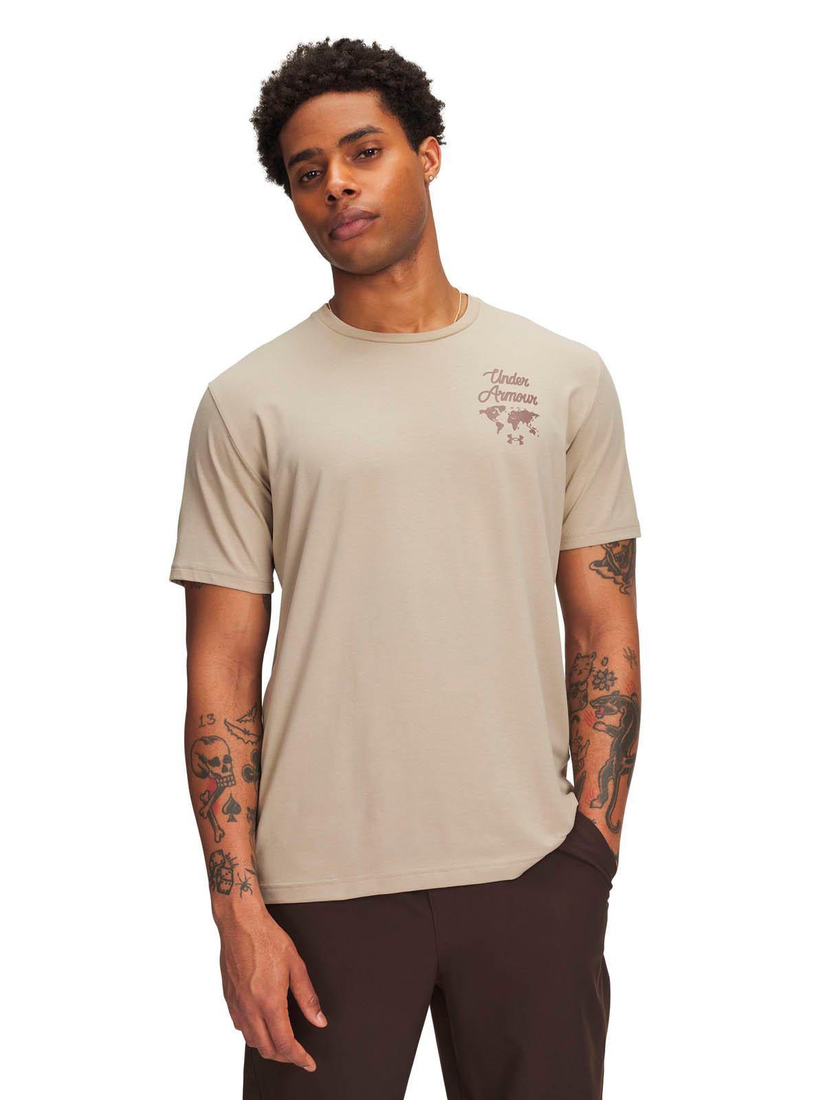 Polera Manga Corta Lifestyle Hombre Sports Wordmark Cafe -3