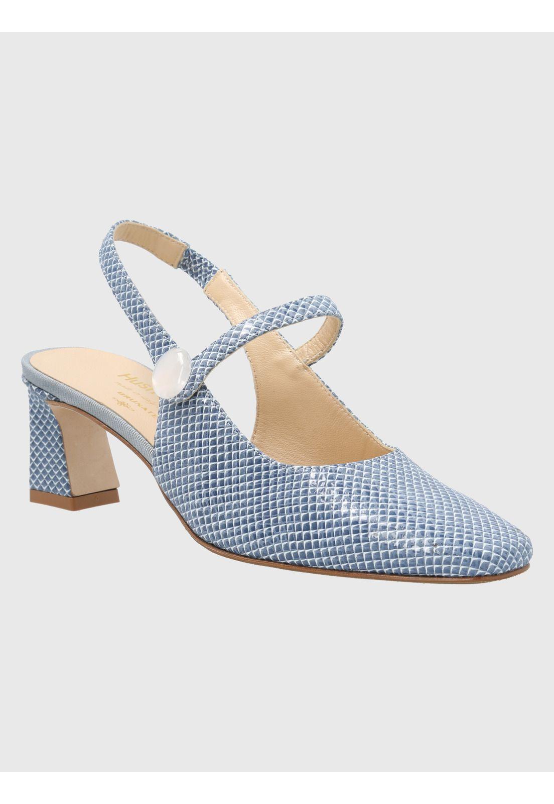 Zapato Cuero Celeste Mujer Alida -0