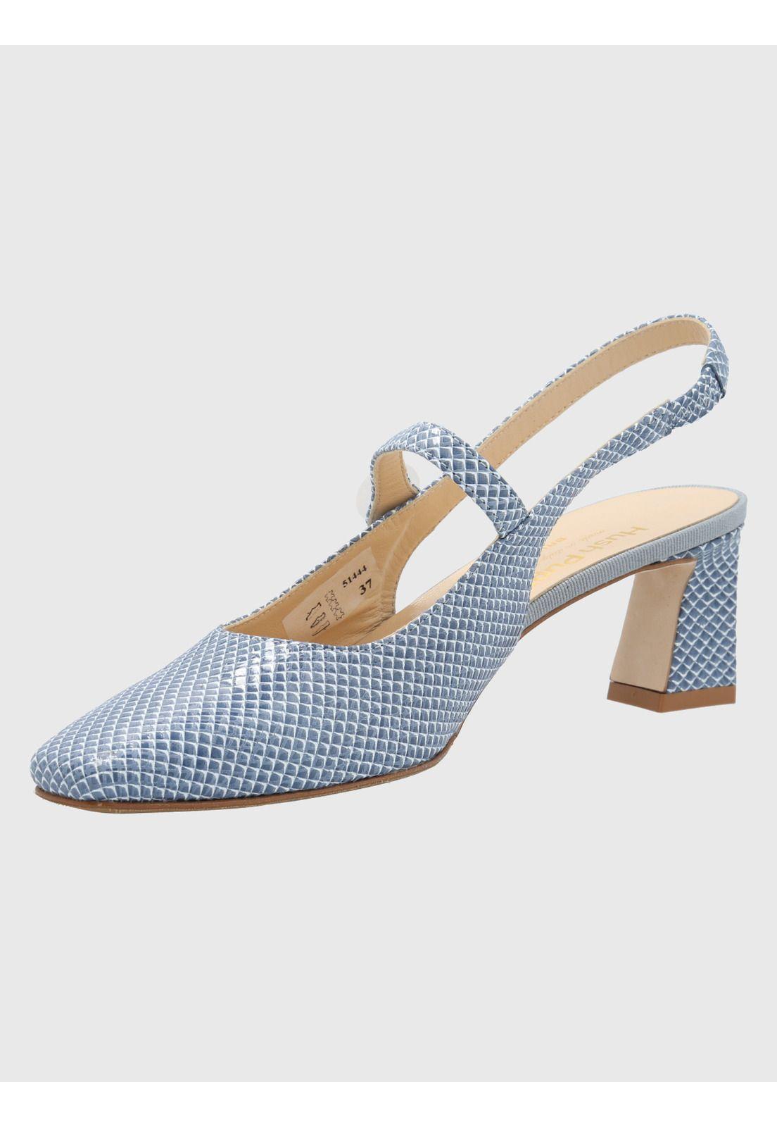 Zapato Cuero Celeste Mujer Alida -4