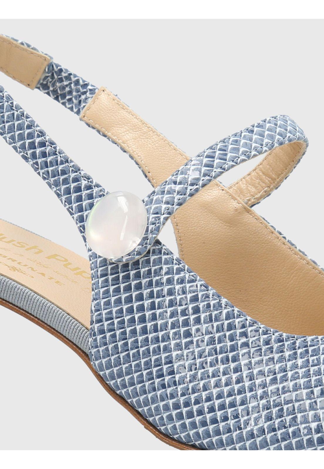 Zapato Cuero Celeste Mujer Alida -7