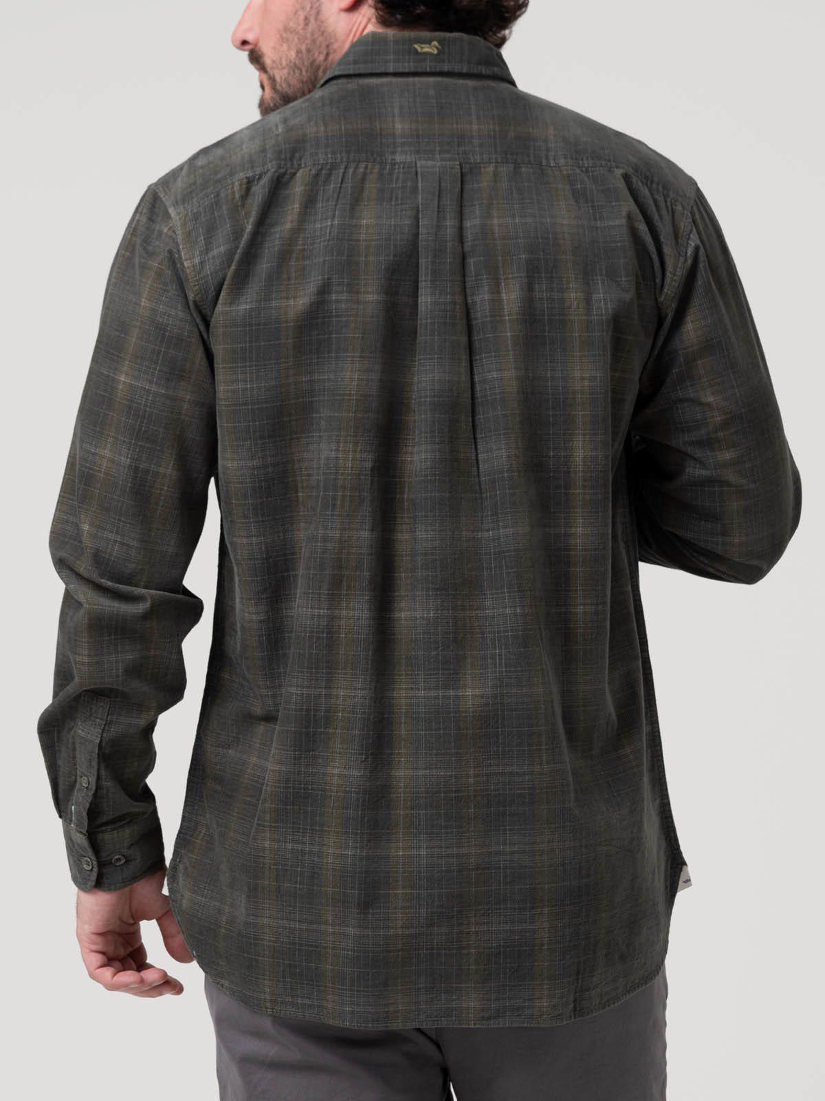 Camisa Algodón Hombre Tartancord Verde-5