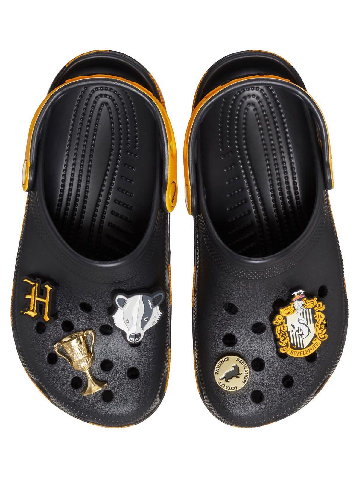 Zueco Crocs Mujer Hufflepuff Negro-4