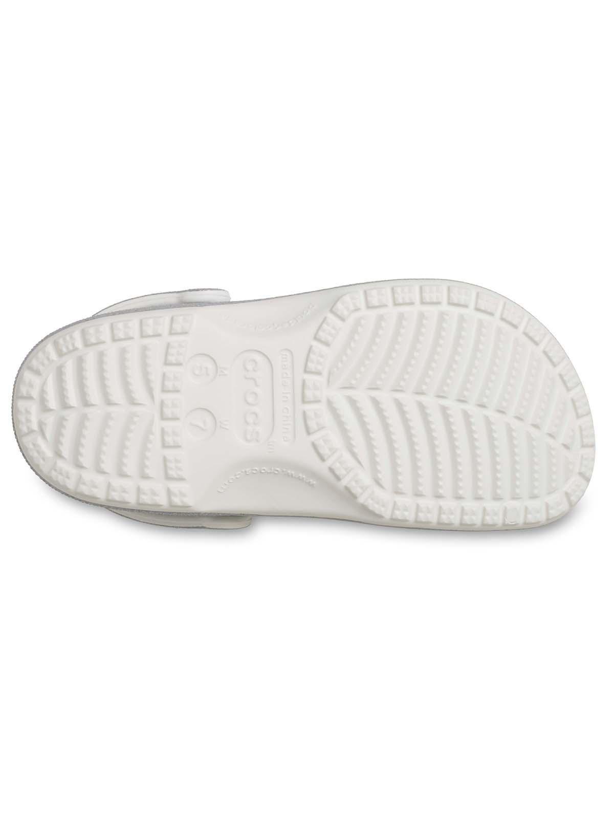 Zueco Crocs Mujer Classic Con Brillos Plateado-5