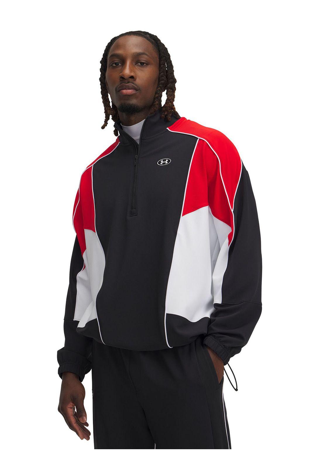 Chaqueta Ua Tricot Colorblock Negro Para Hombre-0