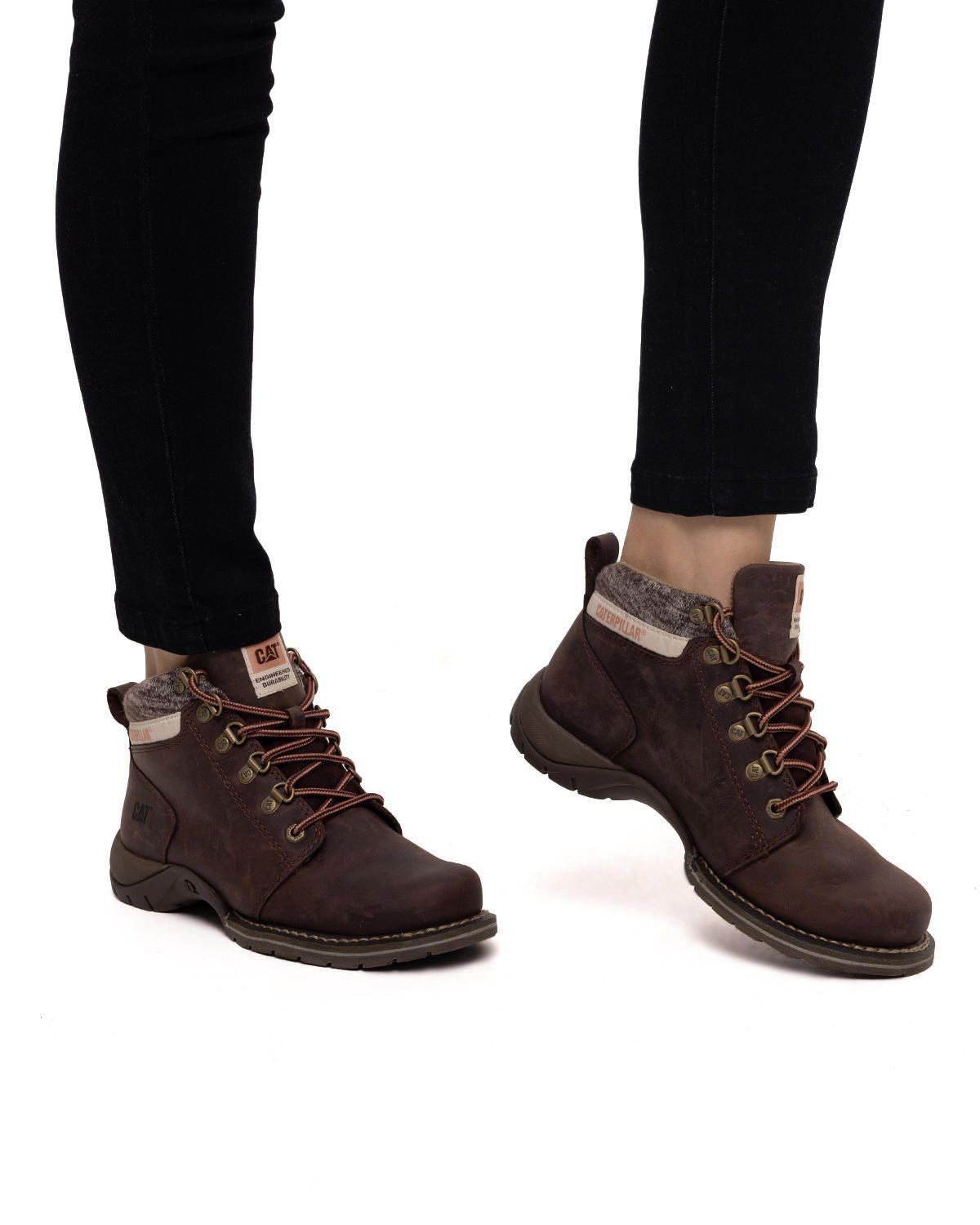 Botín cuero Carlie Café Mujer-1