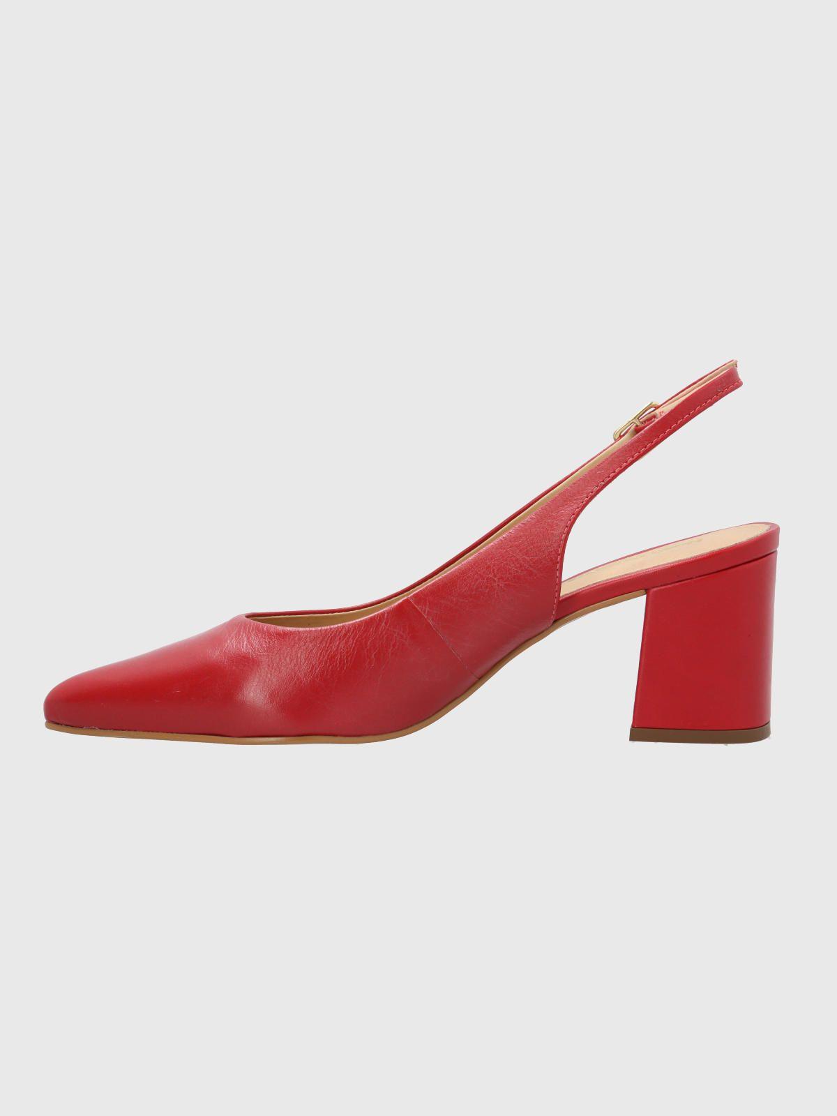 Zapato Vestir Mujer Cuero Debbia Rojo-5