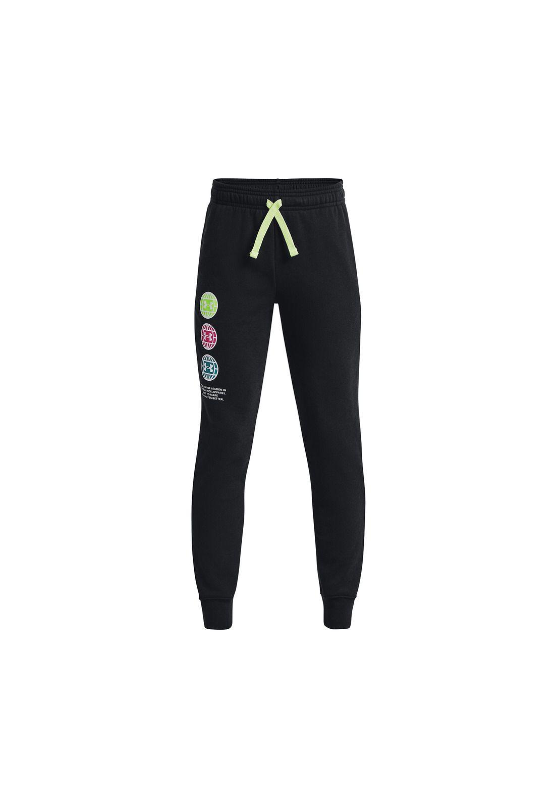Joggers Rvl Flc Niño Negro-0
