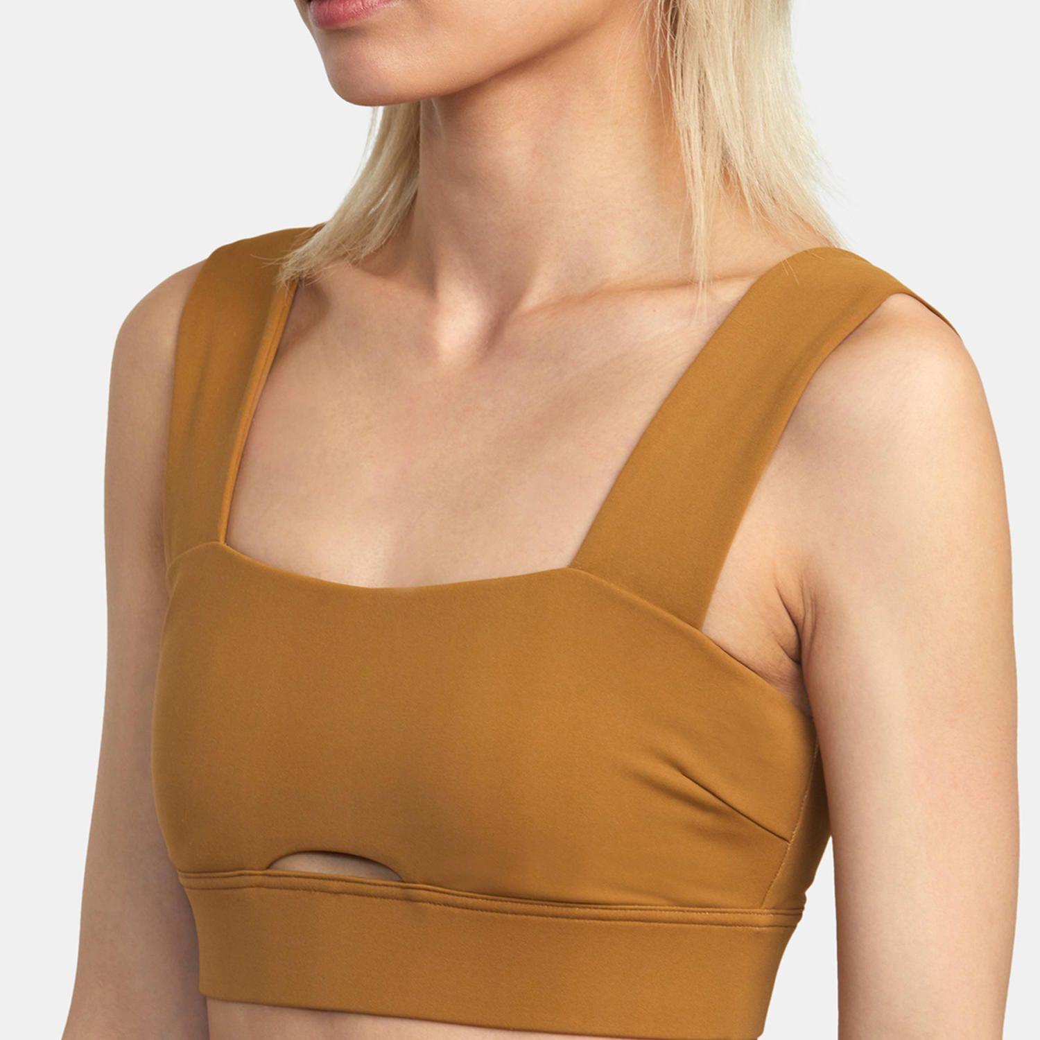 Peto Deportivo Mujer Wide Strap J Tops Mostaza-3