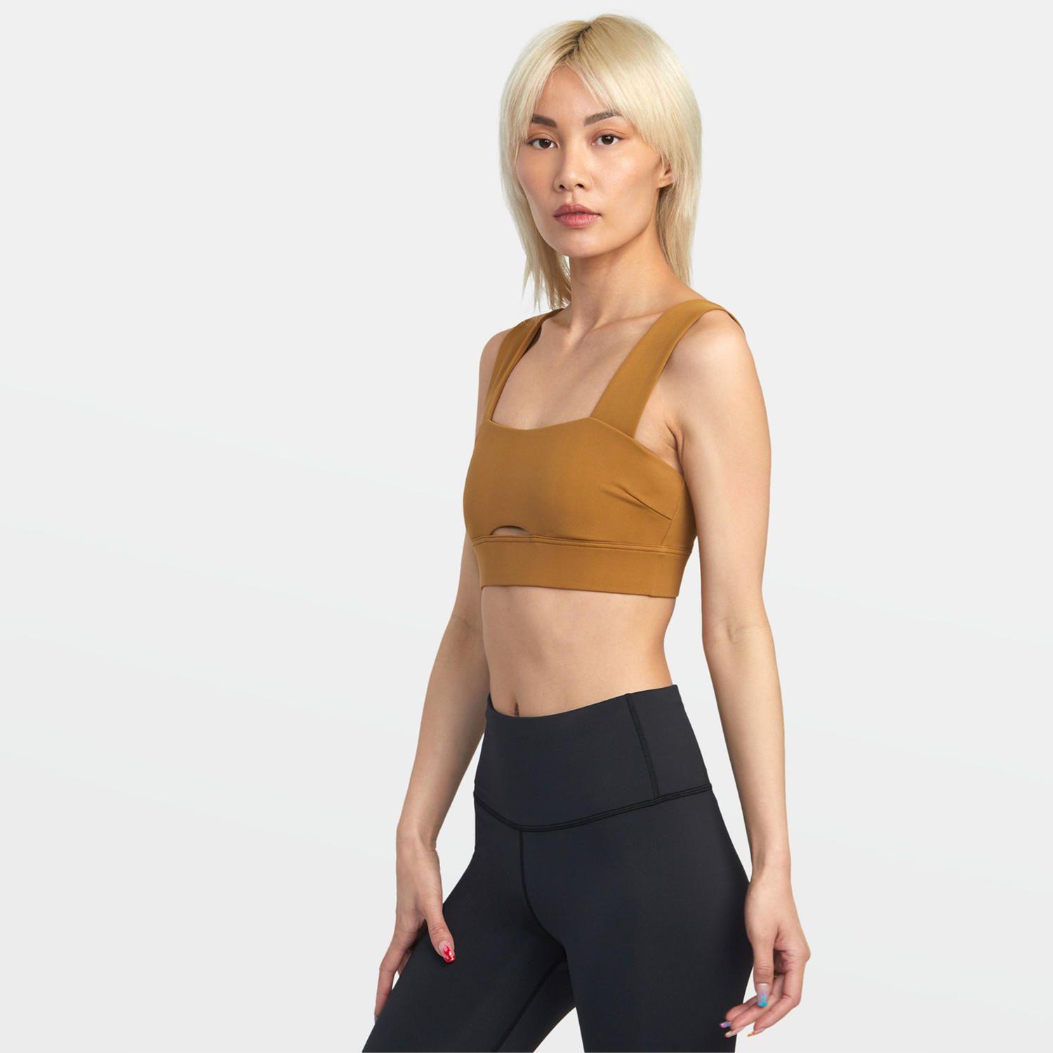 Peto Deportivo Mujer Wide Strap J Tops Mostaza-5