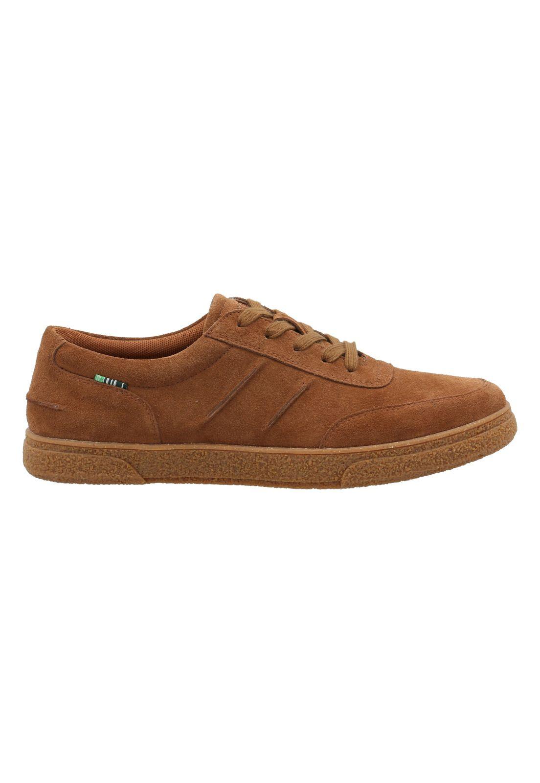 Zapatilla Cuero Hombre Naoki Café -0