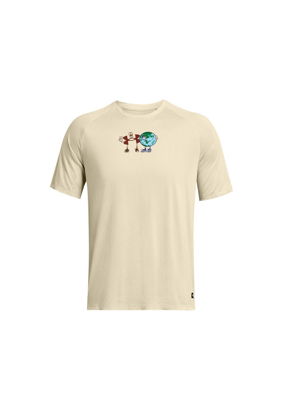 Polera Artist Protect Globe Hombre Café-0