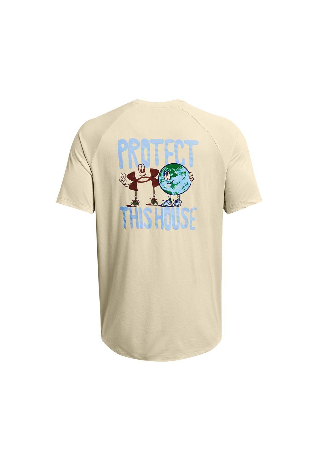 Polera Artist Protect Globe Hombre Café-1