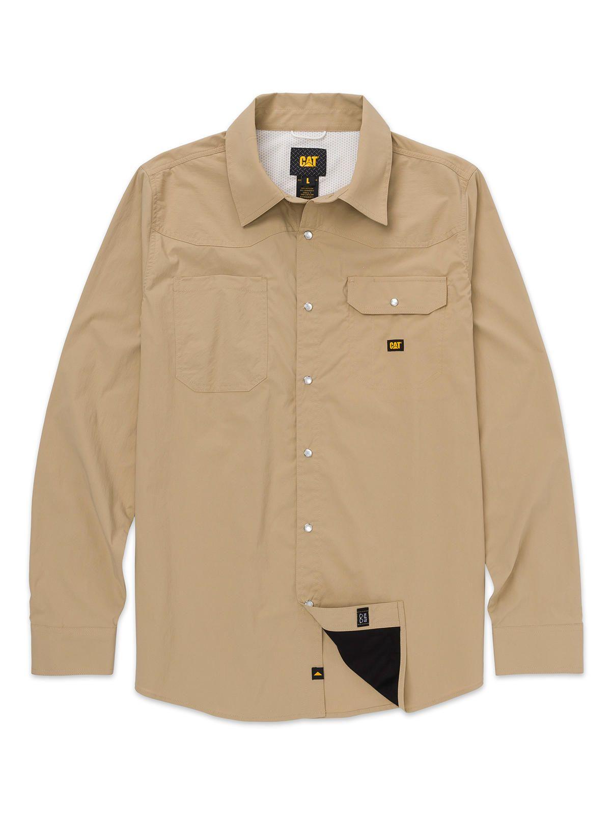 Camisa Manga Larga Hombre Lightweight Western Beige-0