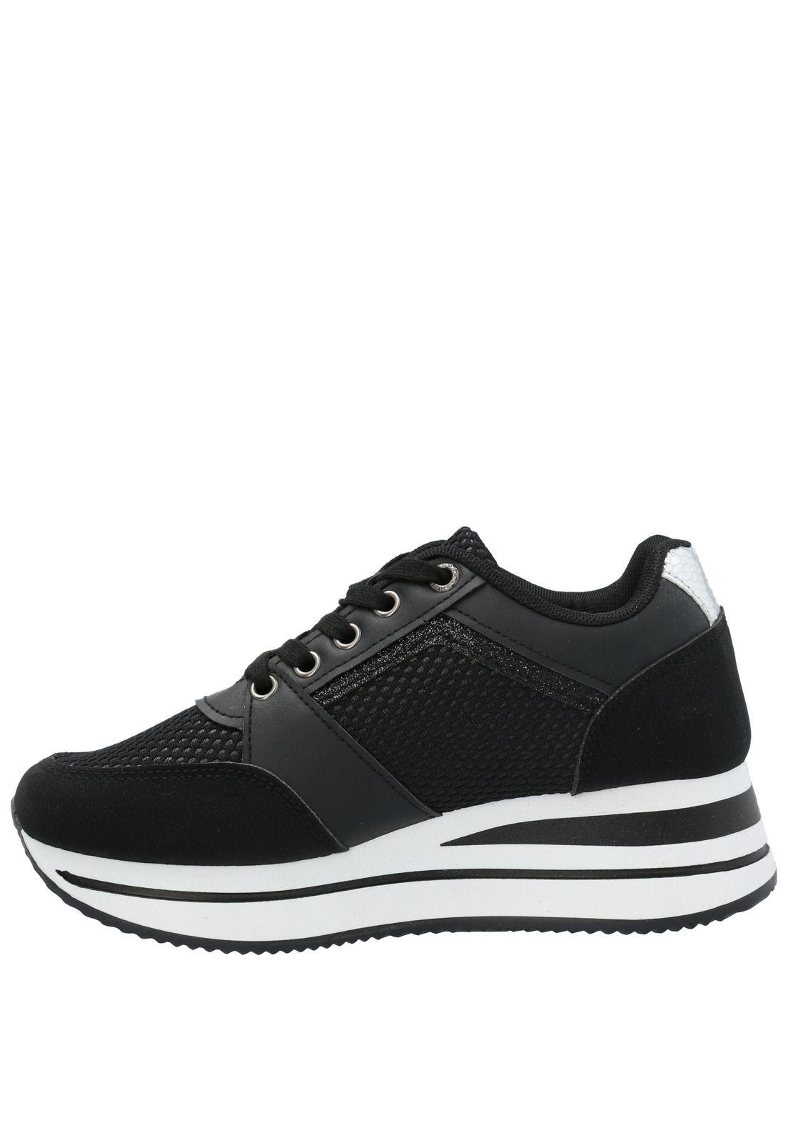 Zapatilla Mujer Chica Negro-2