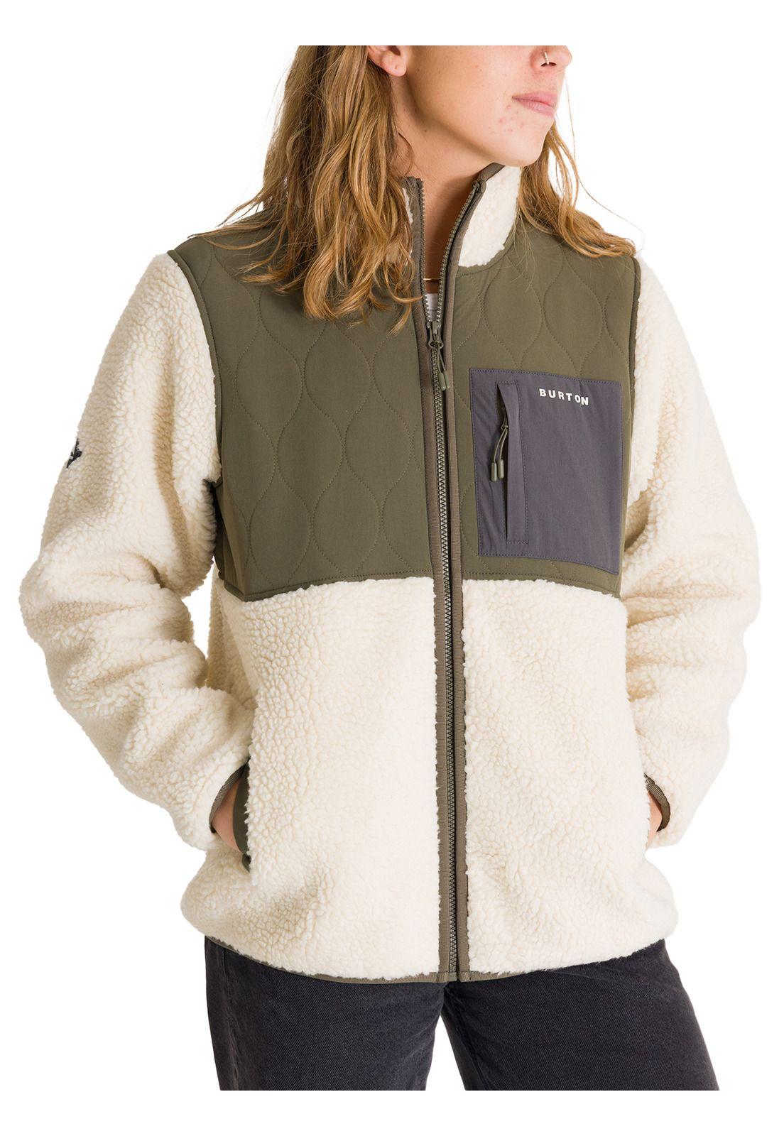 Polar Mujer Sherpa Block Café-0